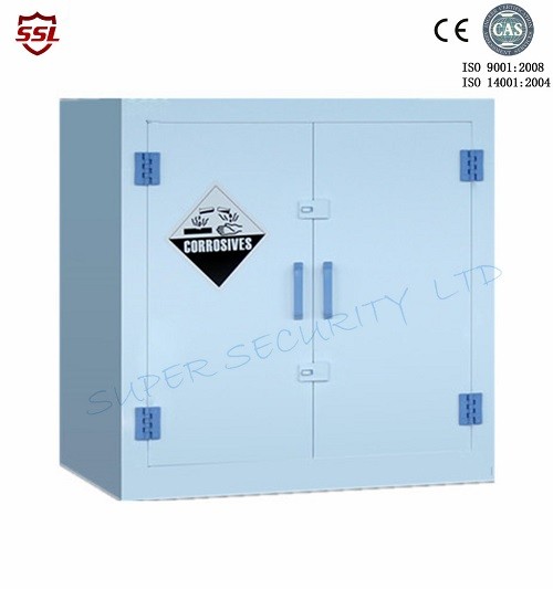 Шкаф хранения PP белой безопасности въедливый пластичный с регулируемыми полками, 28gallon